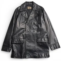 【馬革】Calvin Klein レザージャケット 黒 L 本革 コートのサムネイル