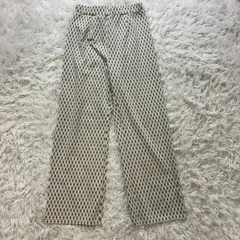 JEANASIS (ジーナシス) ラメジャガードカットパンツ 楽ちんパンツ レディースフリーサイズ