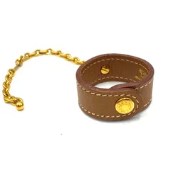 HERMES エルメス　グローブホルダー　バッグチャーム　キーホルダー　アクセサリー　レザー　ブラウン系