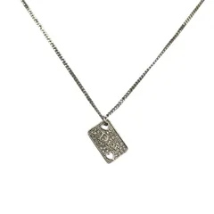 ディオール Dior ネックレス ハート ロゴチャーム メタル/ラインストーン シルバー レディース