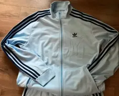 アディダス トラックジャージ トレーニングウェア トップス スカイブルー (新品)