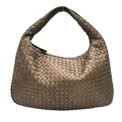 ボッテガヴェネタ BOTTEGAVENETA ハンドバッグ イントレチャート ホーボー レザー ゴールド系 レディース