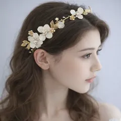 髪飾り　ヘッドドレス  結婚式　成人式　ティアラ