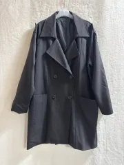 ブラック オーバーサイズ ジャケット アウター