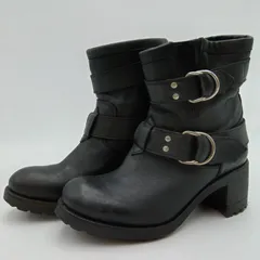 DIESEL ディーゼル ブラックレザー エンジニアブーツ EU39 ブラック メンズ B-1-3