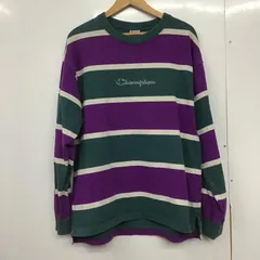 Champion チャンピオン Tシャツ 長袖 C3-Q410 ヘビーオンス ロンT ボーダー