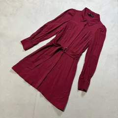 ZARA （ザラ） レーヨン混 ベルト付き シャツワンピース ロングワンピース レディースSサイズ