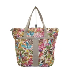 LESPORTSAC(レスポートサック) ハンドバッグ - カーキ×ピンク×マルチ 花柄