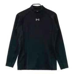 サイズ：XL UNDER ARMOUR アンダーアーマー  裏起毛 モックネック 長袖Tシャツ  ブラック系 [240101591895] ゴルフウェア メンズ ストスト