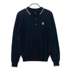 サイズ：M FOOT JOY フットジョイ  ウール混 長袖 ニットセーター  ネイビー系 [240101597203] ゴルフウェア メンズ ストスト