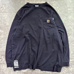 カーハート Carhartt FR フレイムレジスタント ロンT ロングスリーブTシャツ ネイビーパープル 4XL 古着