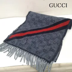 グッチ ウェビングライン GG柄 マフラー メンズ - ISItems【USED】【古着】【中古】50150268