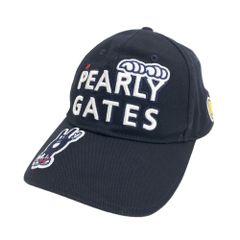 PEARLY GATES パーリーゲイツ  キャップ ニコちゃん  ネイビー系 FR [240101598502] ゴルフウェア ストスト