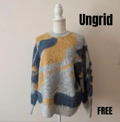 Ungrid　アングリッド　 シャギージャカードニット　フリーサイズ　レディース   参考価格13,200円