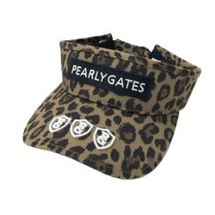 PEARLY GATES パーリーゲイツ  サンバイザー レオパード柄 ベージュ系 FR [240101601529] ゴルフウェア ストスト