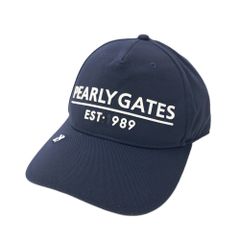PEARLY GATES パーリーゲイツ 2023年モデル キャップ ラバーロゴ  ネイビー系 FR [240101601818] ゴルフウェア ストスト