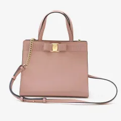 (正規品)FERRAGAMO フェラガモ 21-I290 ヴァラ ボー ピンク ミディアム