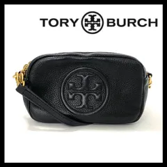 【TORY BURCH】ペリー ボンベ ミニ ショルダーバッグ ロゴ レザー ブラック/黒 トリーバーチ (SER-6287)