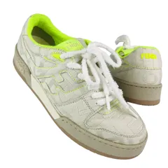 極美品★FENDI×MARC JACOBS・フェンディ×マークジェイコブス・コラボ レディース キャンバス 両ブランドアイコンロゴデザイン エンボス加工ロゴ スニーカー 2023年モデル (38) イタリア製 ズッカ柄 FF レディーススニーカー カジュアル