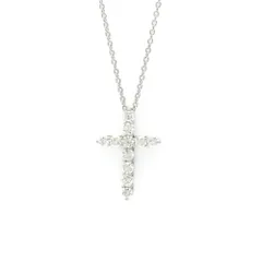 ティファニー(Tiffany) プラチナ ダイヤモンド レディース,メンズ ファッション ペンダントネックレス (シルバー) スモールクロスダイヤモンド ネックレス