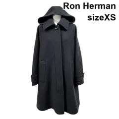 ■ ロンハーマン Ron Herman アウター ウールコート ロング 長袖 フード ネイビー 濃紺 ウール混 XS 5号 レディース S6A043のサムネイル
