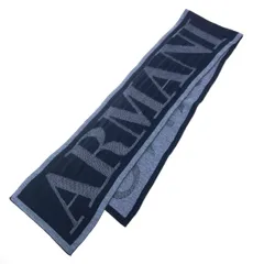ARMANI JEANS アルマーニジーンズ ロゴマフラー      ネイビー メンズ / 243001004184