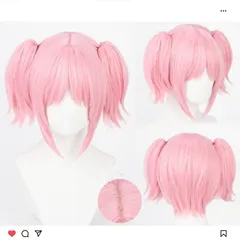 鹿目まどか 魔法少女まどか☆マギカ コスプレ ウィッグ+ネット新品