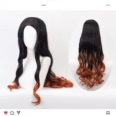 竈門禰豆子 鬼滅の刃 コスプレ ウィッグ+ネット 新品