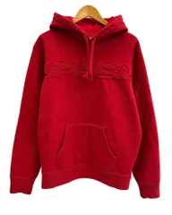 シュプリーム SUPREME Set In Logo Hooded Sweatshirt  セット イン ロゴ フーデット スウェットシャツ パーカー フーディ 赤 パーカ レッド Mサイズ 101MT-5591