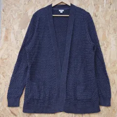 エルエルビーン L.L.Bean 古着 オープンカーディガン ワッフル ニット バスケット織 キャンプ アウトドア