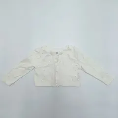 GAP BABY　ギャップベビー　コットン白カーディガン　ホワイト　80　〇□
