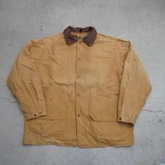 90S WOOLRICH ウールリッチ ダック ハンティング チョア ジャケット カバーオール ブランケット 裏地付き ビンテージ 薄茶 XL 419P★4