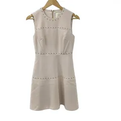 Kate spade(ケイトスペード) ワンピース サイズ0 XS レディース美品  - ライトピンク クルーネック/ノースリーブ/ひざ丈/スタッズ