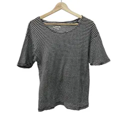 ISABEL MARANT ETOILE(イザベルマランエトワール) 半袖カットソー サイズXS レディース美品  - 白×黒 クルーネック/ボーダー/ニット