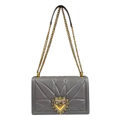 ドルチェアンドガッバーナ ディヴォーション ラージ ショルダーバッグ レザー グレー レディース  DOLCE&GABBANA  中古 ドルチェアンドガッバーナのサムネイル