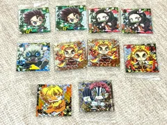 鬼滅の刃 シール ウエハース 10枚 セット レア キラのみ  猗窩座 禰豆子  炭治郎 善逸 煉獄 アニメ コレクション