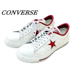 CONVERSE コンバース ONE STAR ワンスター レザー 日本製 25.5㎝ WHT×RED