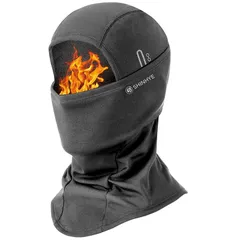 [ShinHye] バラクラバ ネックウォーマー 冬用 防寒 目出し帽 裏起毛 防風 保温 息苦しくない メガネ穴付き 伸縮性 暖かい スキー スノーボード 釣り バイク 自転車 登山 スポーツ アウトドア 男女兼用 （グレー 1PC） 1