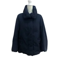 ZK22【美品】UNIQLO＋J ユニクロプラスジェイ ハイブリットダウンジャケット 黒 サイズM 比翼ファスナー