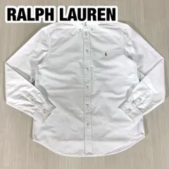 RALPH LAUREN ラルフローレン ボタンダウン 長袖シャツ BDシャツ XL(18-20) ボーイズサイズ 170cm 白ラルフ 刺繍ポニー 着丈71.5cm 肩幅43.5cm 身幅(脇下)52cm 袖丈63cm【古着】