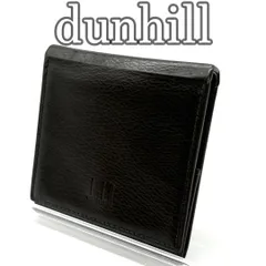 ダンヒル dunhill レザー コインケース 小銭入れ ブラック 黒 ロゴ刻印 フラップ式 スナップボタン メンズ コンパクト シンプル 上質 レザーウォレット
