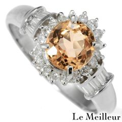 天然インペリアルトパーズ 8,10ct プラチナリング - メルカリ