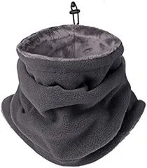 E-NET-STORE ネックウォーマー ネックガード 防風 防寒 保温 冬用 ふわふわ 裏起毛 暖かい アウトドア 男女兼用 (グレー)