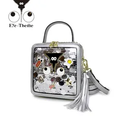 EYE THEME アイテーマ スパンコール スクエア 2wayバッグ ET2669 レディース バッグ ハンドバッグ ショルダーバッグ おしゃれ かわいい 大人 個性的 女性 斜め掛け 