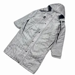 lotto ベンチコート メンズ L グレー シルバー ロング 中綿入り 防寒 スポーツ