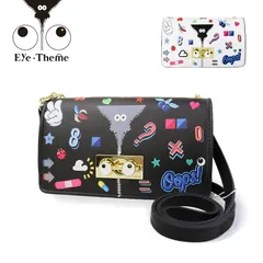 EYE THEME【アイテーマ】セカンドポーチ ショルダーバッグ ET2828 ミニショルダーバッグ 柄 大人 レディースバッグ おしゃれ ショルダー 斜め掛け 肩掛け 女の子 女性 小さめ ミニ 小さい チェーン 個性的 総柄 バッグ
