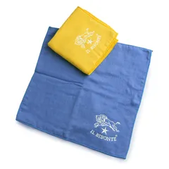 ILBISONTE イルビゾンテタオルハンカチ 54242　ミニタオル ハンカチ 今治タオル イエロー ブルー 25×25