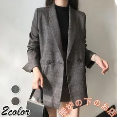 ブレザー スーツ レディース テーラードジャケット 長袖 テーラード ジャケット オシャレ チェック柄 ブレザースーツ 30代 カジュアル 韓国風56712