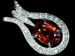 8OZ15914T【売り切り】新品【RK宝石】《Sapphire》 極上オレンジサファイア 大粒2.00ct!! 極上ダイヤモンド K18WG 高級ペンダントヘッド ネックレス ダイヤ ソーティング付