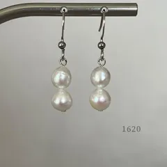 淡水パール　ピアス　・・✽・・　〈オフィスカジュアル　結婚式　入学式　真珠　サージカルステンレス　フック〉